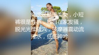 ❤️❤️纯欲系颜值美女，小短裤很是性感，独自在家发骚，脱光光揉骚穴，按摩器震动流淫水，低低呻吟