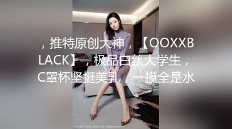 ，推特原创大神，【OOXXBLACK】，极品白丝大学生，C罩杯坚挺美乳，一摸全是水