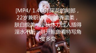 [MP4/ 1.46G] 采花的阿郎，22岁兼职幼师，清秀温柔，肤白貌美，小伙体力过人插得淫水不断，掰开鲍鱼看特写角度多变